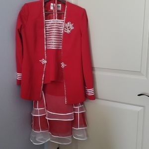 3 Piece skirt suit formal wear